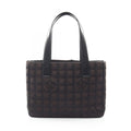 Chanel Tote Bag New Travel Line PM Dark Brown Canvas Leather PM