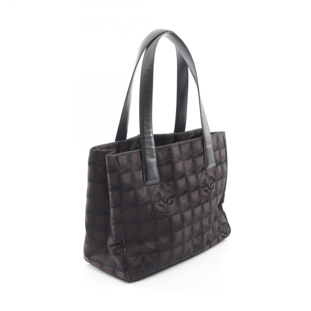 Chanel Tote Bag New Travel Line PM Dark Brown Canvas Leather PM — view 2