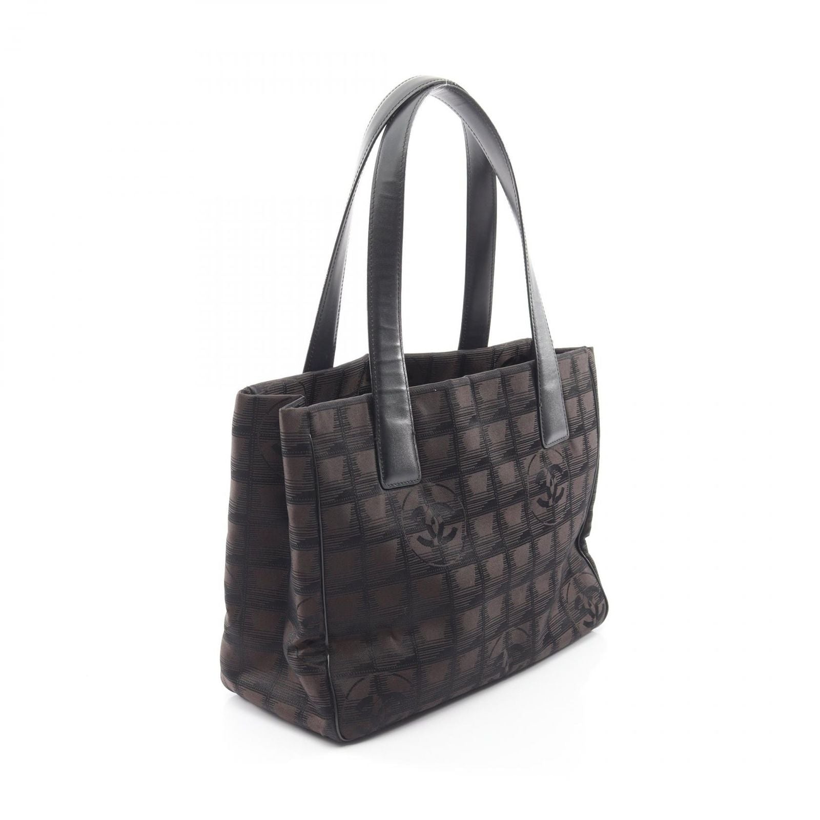 Chanel Tote Bag New Travel Line PM Dark Brown Canvas Leather PM — view 2