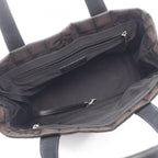 Chanel Tote Bag New Travel Line PM Dark Brown Canvas Leather PM — view 3