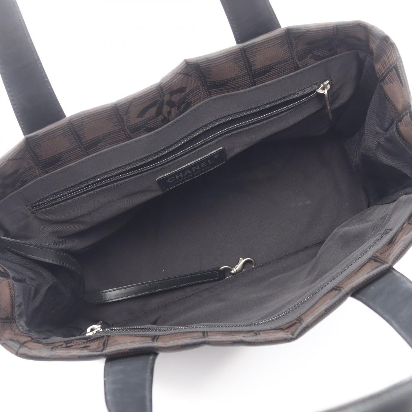 Chanel Tote Bag New Travel Line PM Dark Brown Canvas Leather PM — view 3