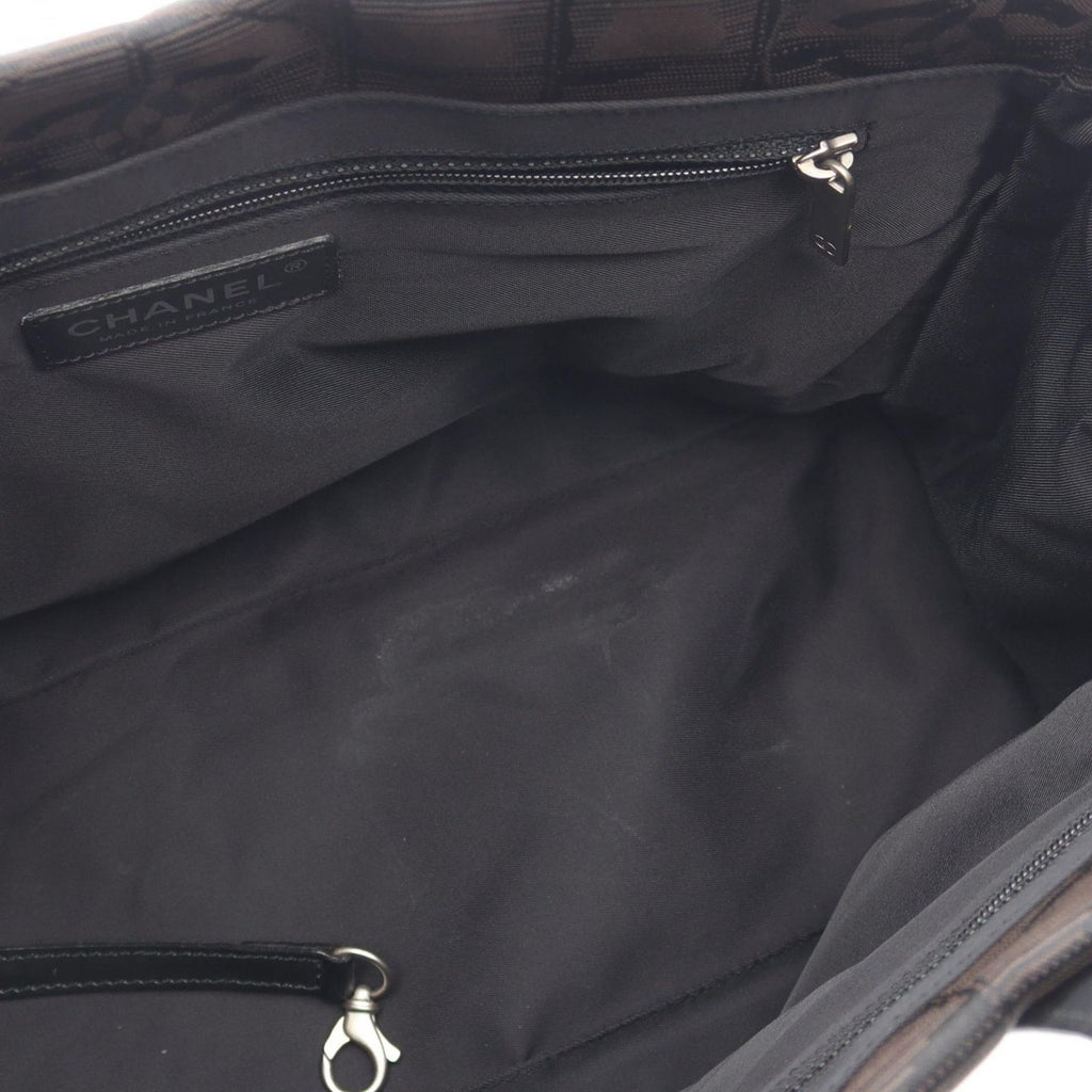 Chanel Tote Bag New Travel Line PM Dark Brown Canvas Leather PM — view 6