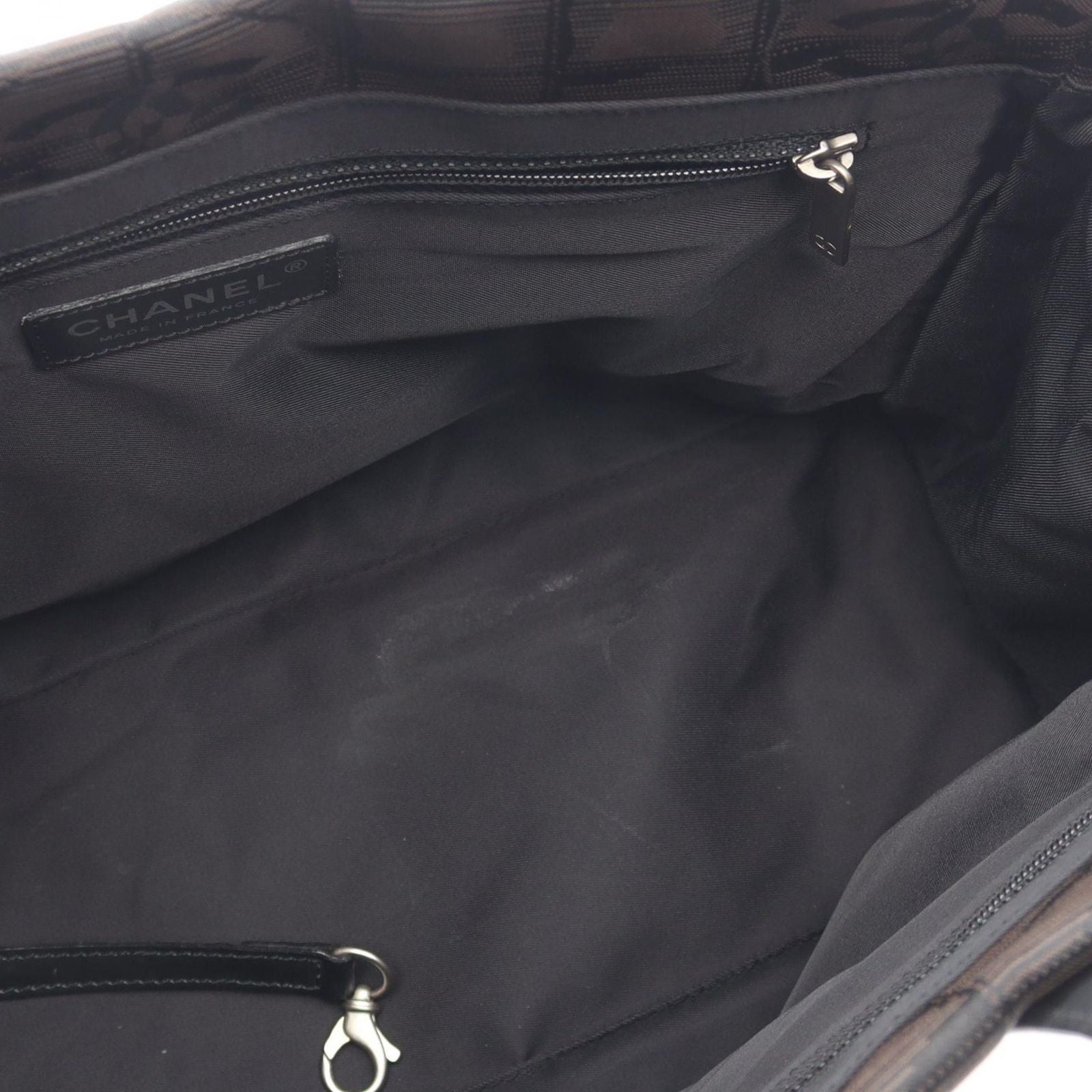 Chanel Tote Bag New Travel Line PM Dark Brown Canvas Leather PM — view 6
