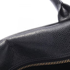 Chanel Quilted CC Logo Black Caviar Leather CC Boston Bag — view 8