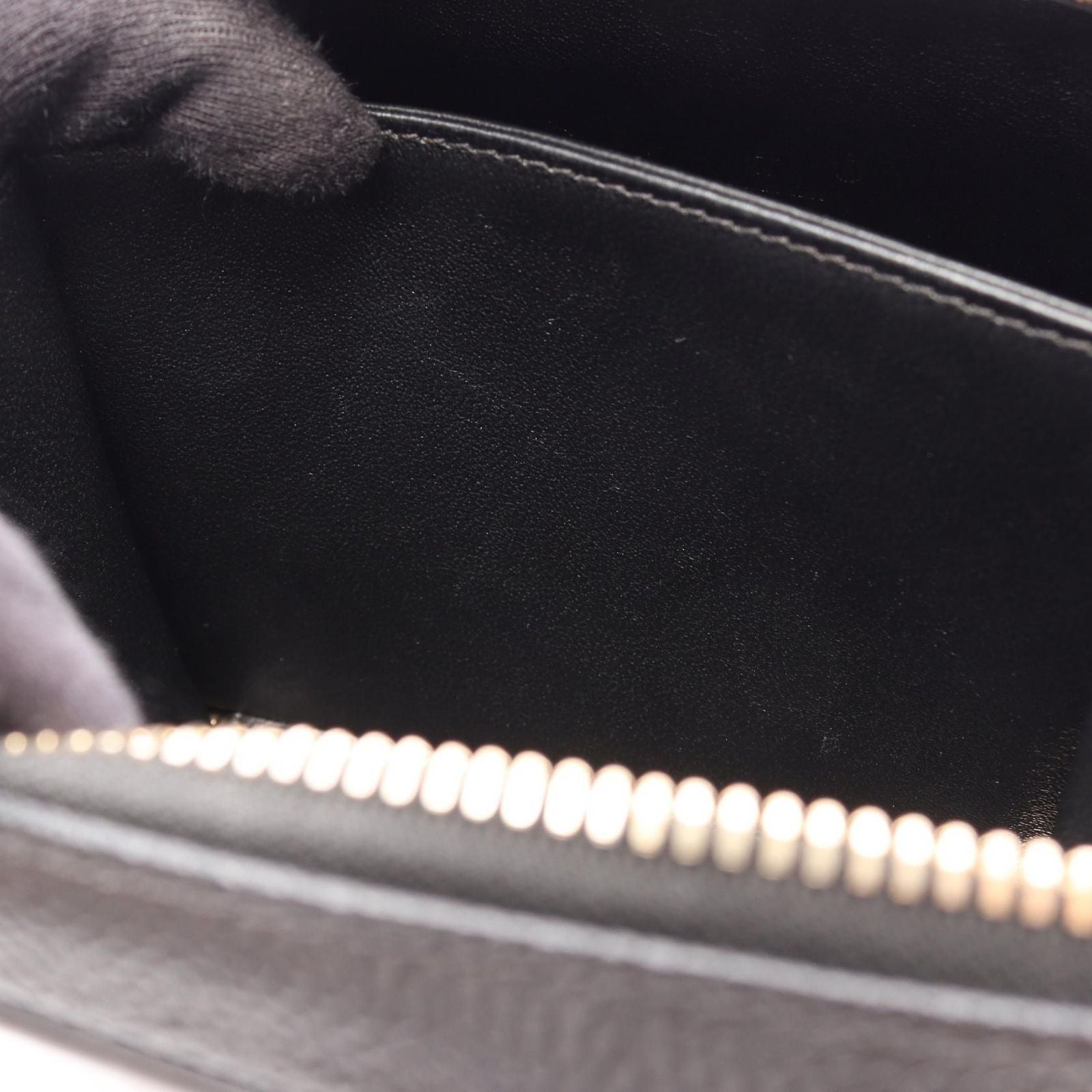 Chanel Shoulder Bag CC Filigree Small Vanity Black Caviar Leather CC Quilted Chain — view 7