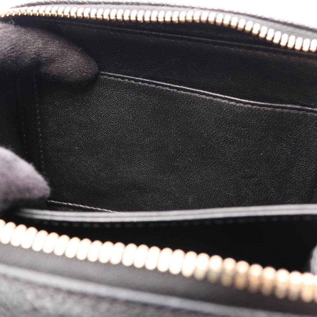 Chanel Shoulder Bag CC Filigree Small Vanity Black Caviar Leather CC Quilted Chain — view 6