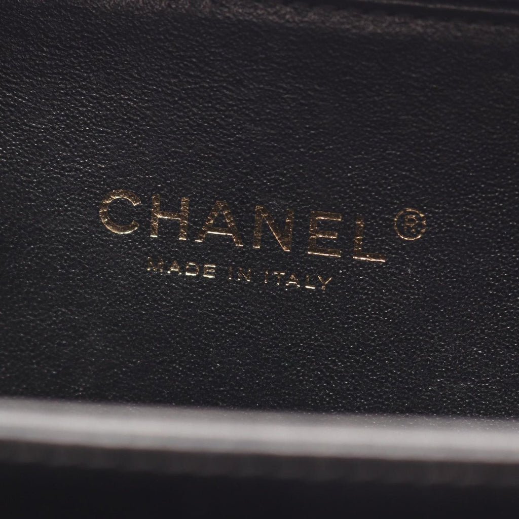 Chanel Shoulder Bag CC Filigree Small Vanity Black Caviar Leather CC Quilted Chain — view 4