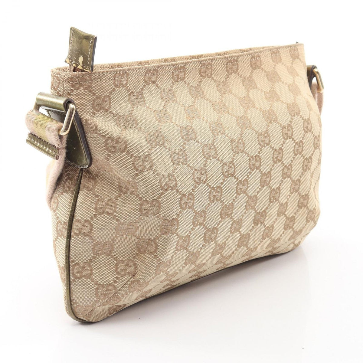 Gucci Shoulder Bag GG Canvas Beige Pink Gold — view 2