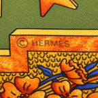 Hermes Scarf Carre 90 Gloria Soli Orange Silk — view 2