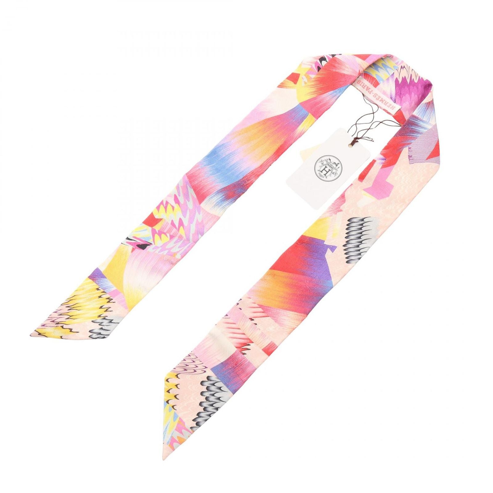 Hermes Scarf Twilly All Over Marble Silk Kyoto Ribbon — view 3