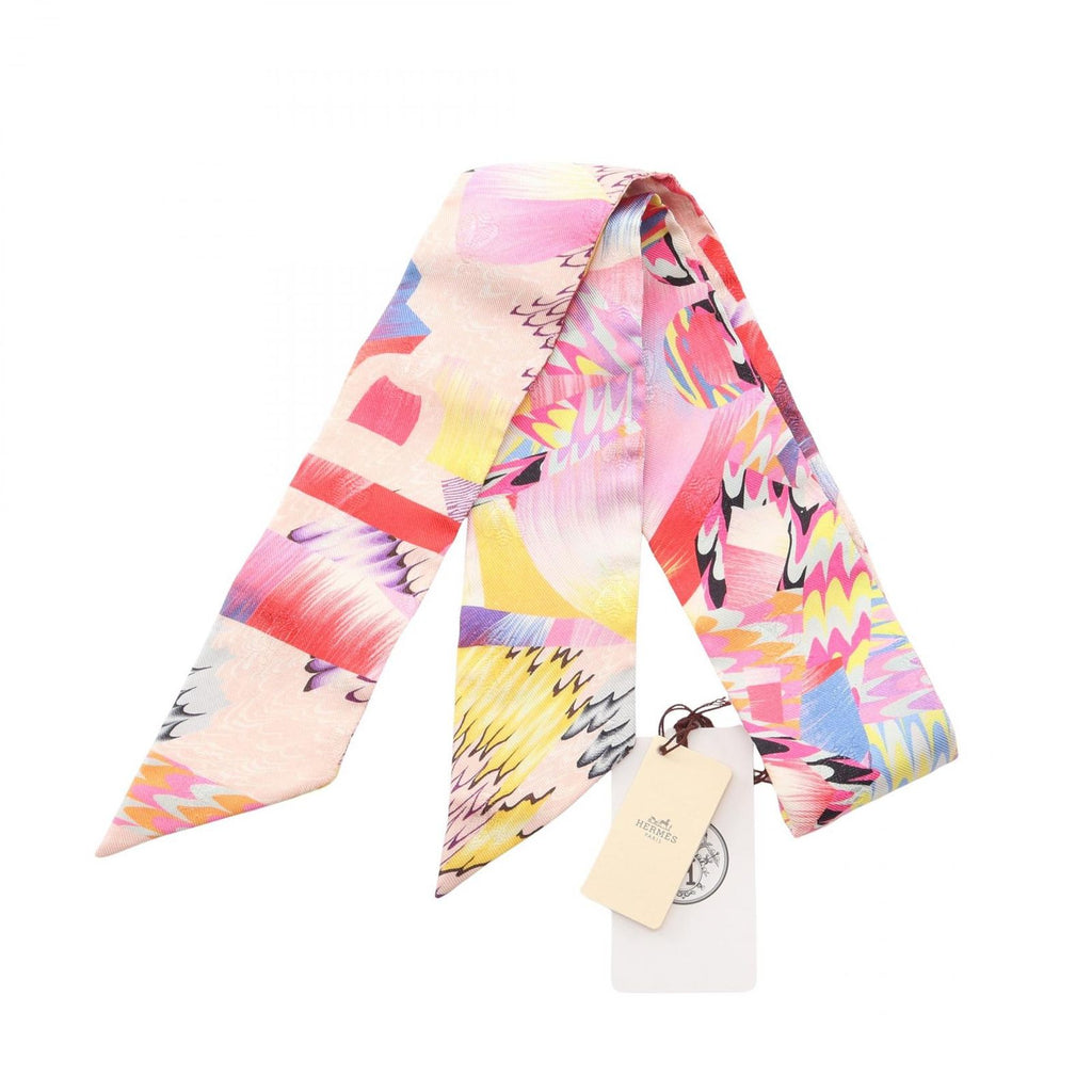 Hermes Scarf Twilly All Over Marble Silk Kyoto Ribbon