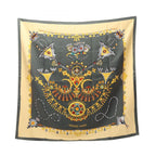 Hermes Scarf Carre 90 Parures Des Sables Gray Green Silk