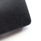 Chanel Shoulder Bag CC Logo Black Caviar Leather Quilted Chain Wallet — view 7