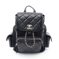 Chanel Backpack Quilted Small Chain Black Lambskin