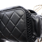 Chanel Backpack Quilted Small Chain Black Lambskin — view 8