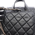 Chanel Backpack Quilted Small Chain Black Lambskin — view 6