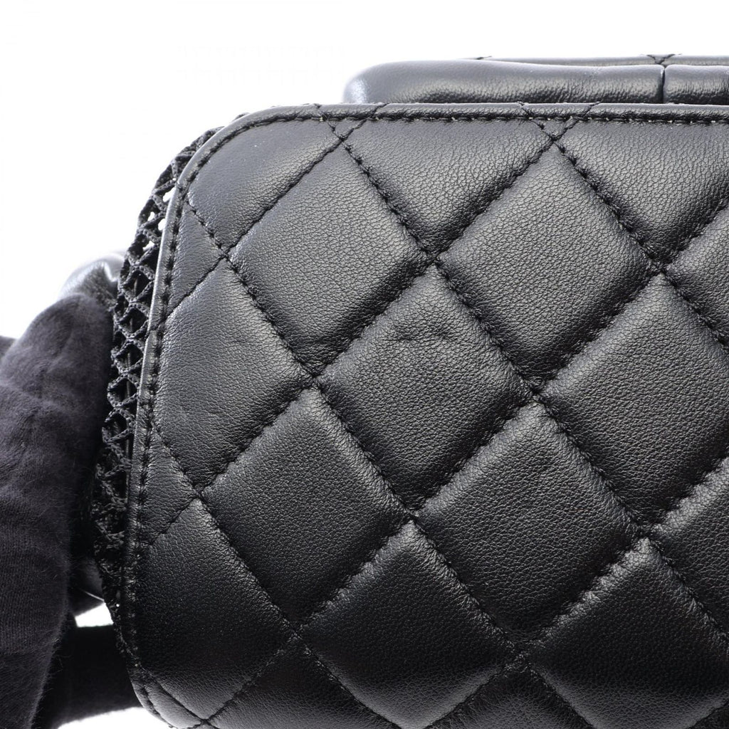 Chanel Backpack Quilted Small Chain Black Lambskin — view 7