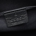 Gucci Clutch GG Supreme Webbing Line Black Gray Navy Canvas Leather Sherry — view 4