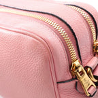 Prada Shoulder Bag Pink Leather Metal Logo — view 7