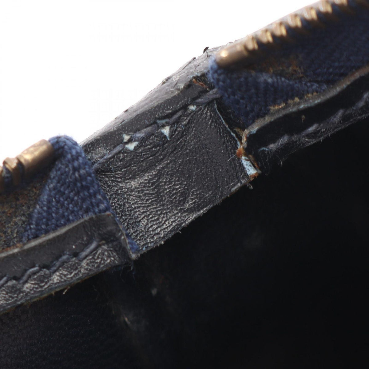Hermes Handbag Cokers Blue Indigo Calfskin — view 5