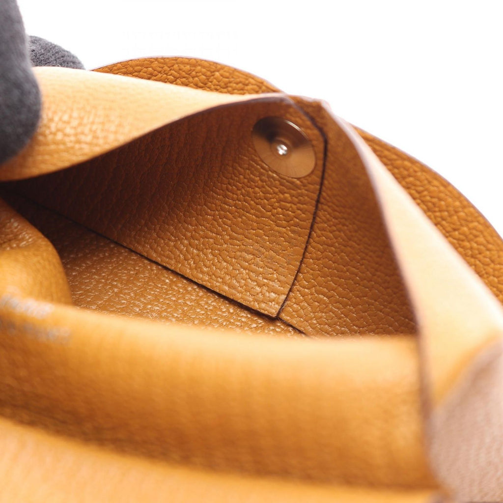 Hermes Coin Purse Calvi Duo Sesame — view 7