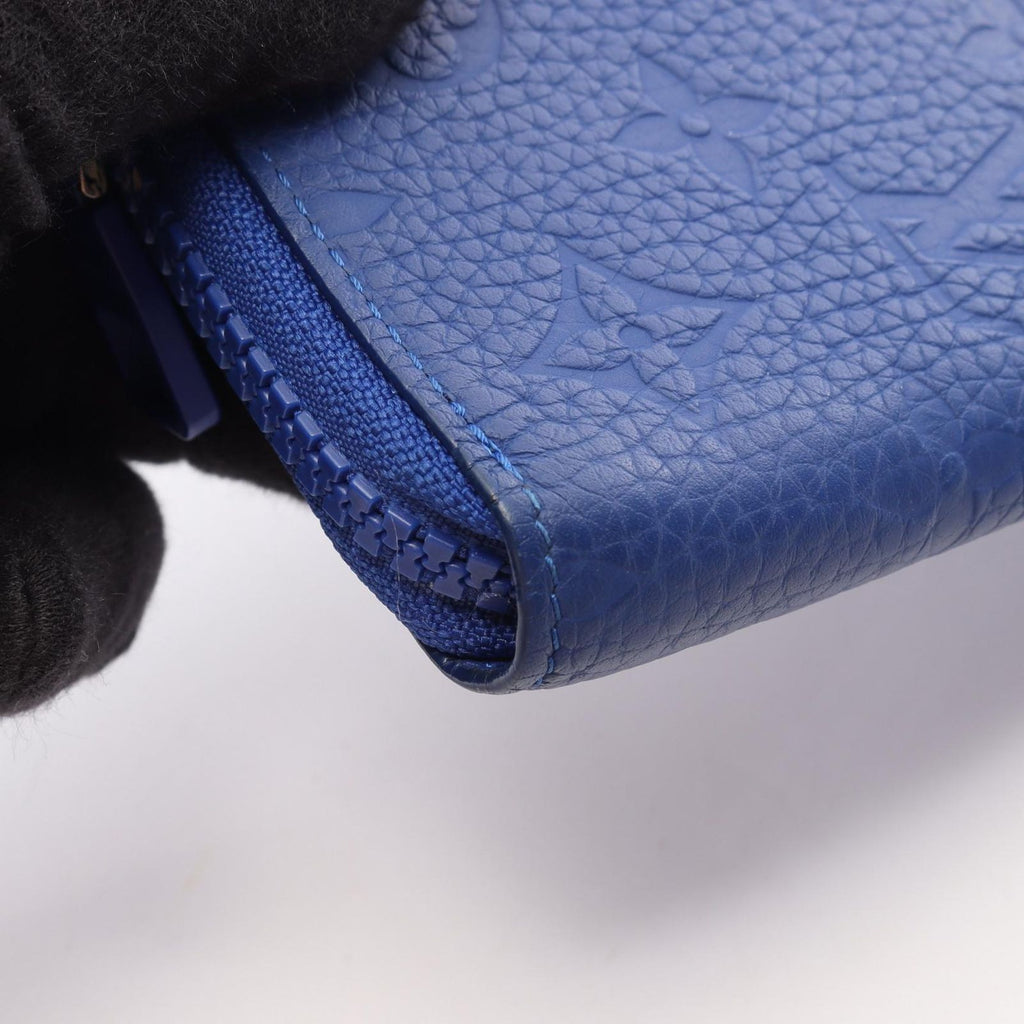 Louis Vuitton Round Long Wallet Zippy Long Vertical Matblue Neon Blue — view 8
