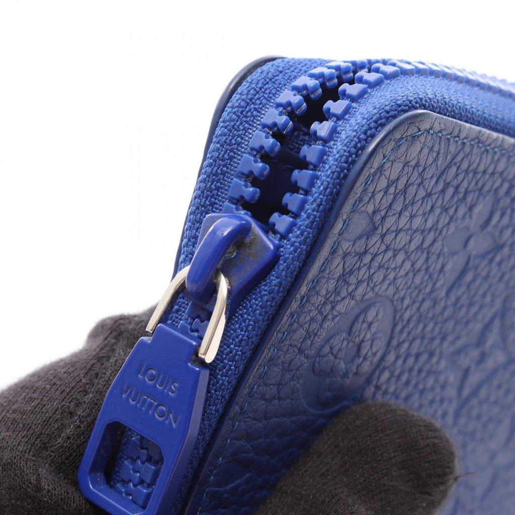 Louis Vuitton Round Long Wallet Zippy Long Vertical Matblue Neon Blue — view 7