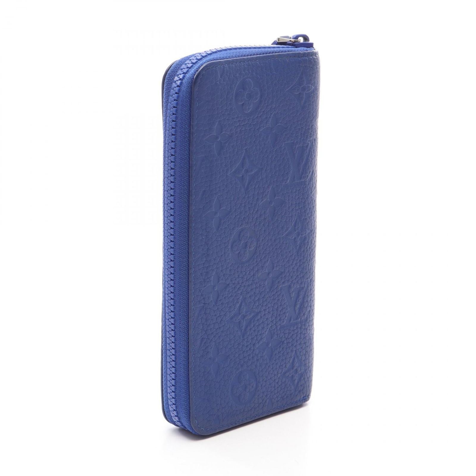 Louis Vuitton Round Long Wallet Zippy Long Vertical Matblue Neon Blue — view 2