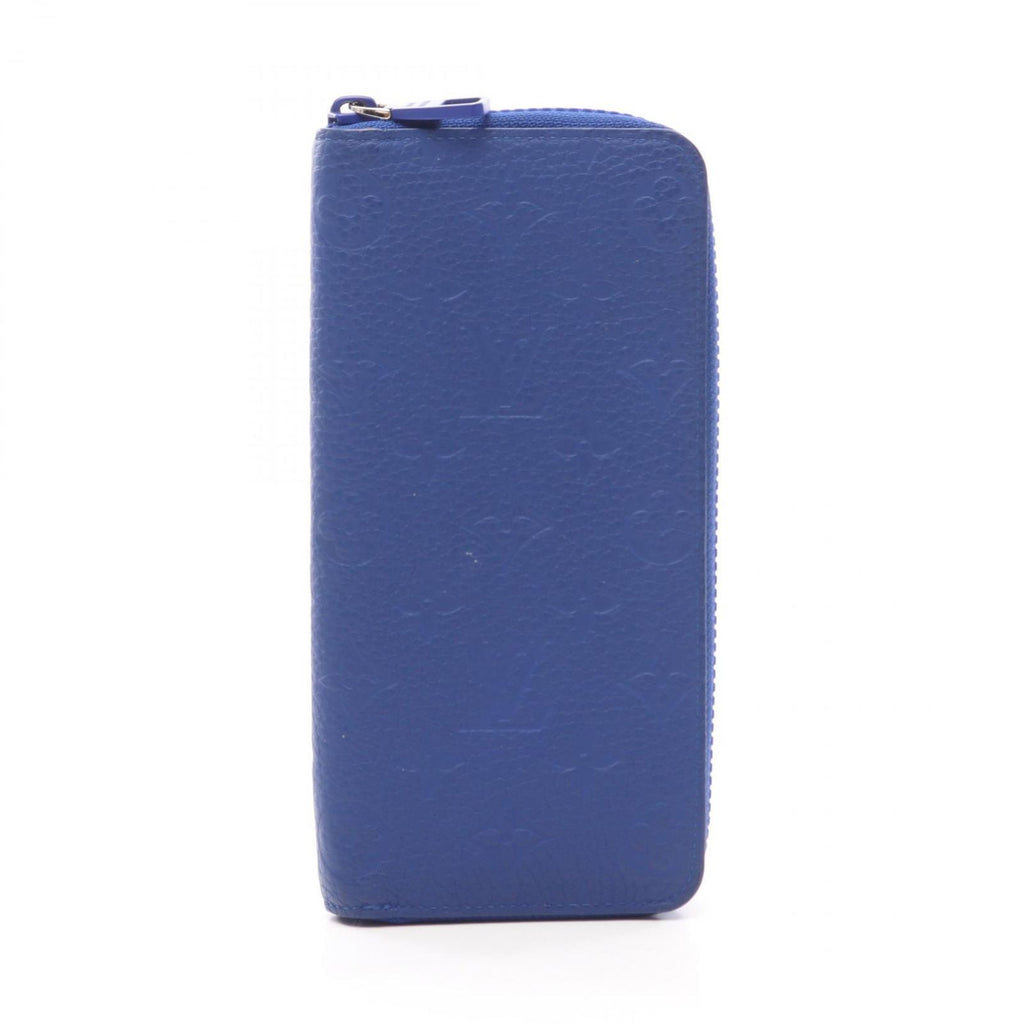 Louis Vuitton Round Long Wallet Zippy Long Vertical Matblue Neon Blue