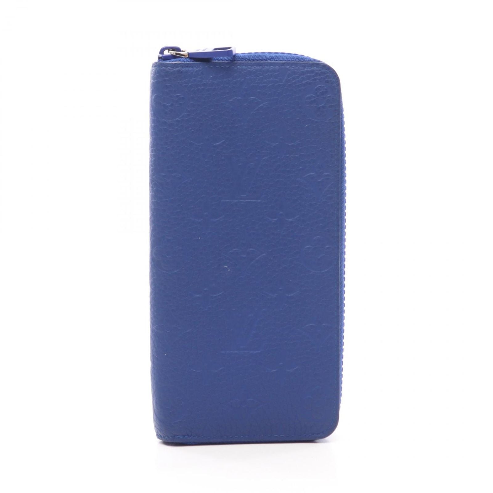 Louis Vuitton Round Long Wallet Zippy Long Vertical Matblue Neon Blue