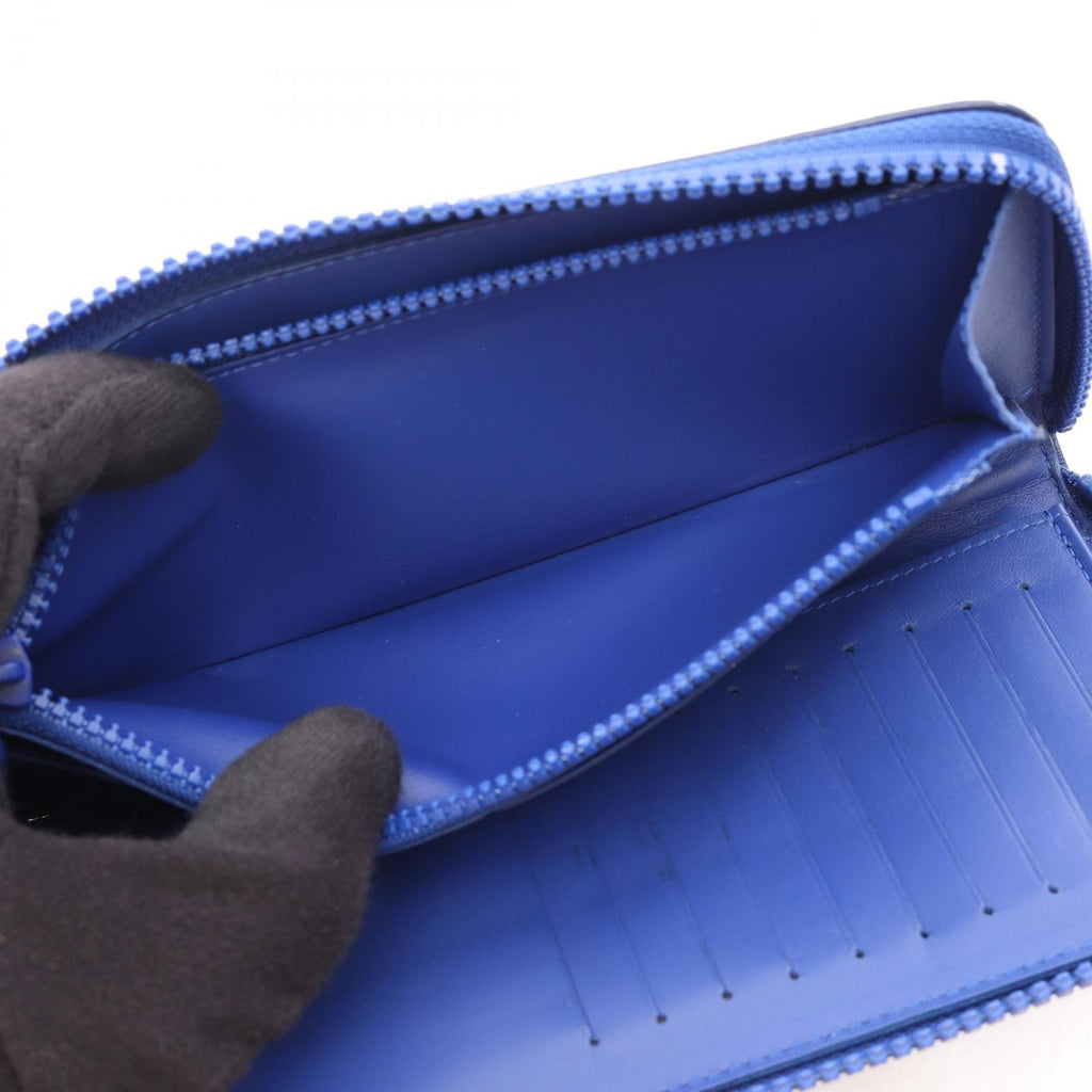 Louis Vuitton Round Long Wallet Zippy Long Vertical Matblue Neon Blue — view 4