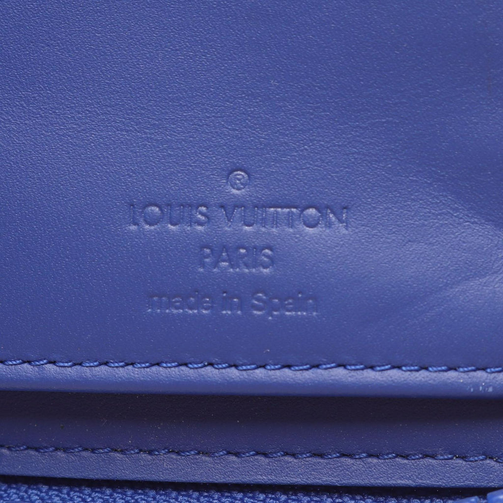 Louis Vuitton Round Long Wallet Zippy Long Vertical Matblue Neon Blue — view 5