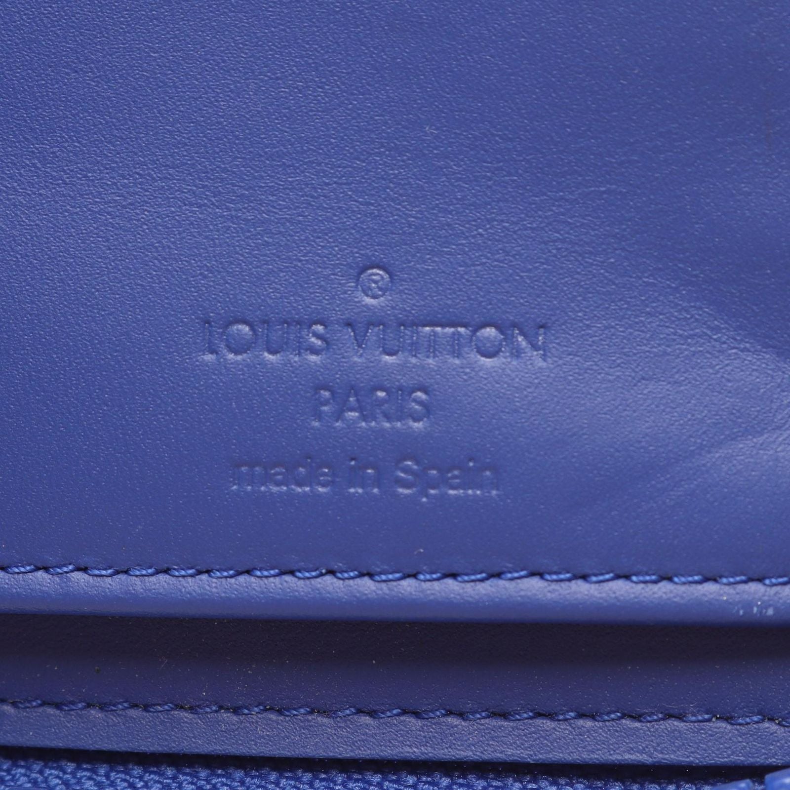Louis Vuitton Round Long Wallet Zippy Long Vertical Matblue Neon Blue — view 5