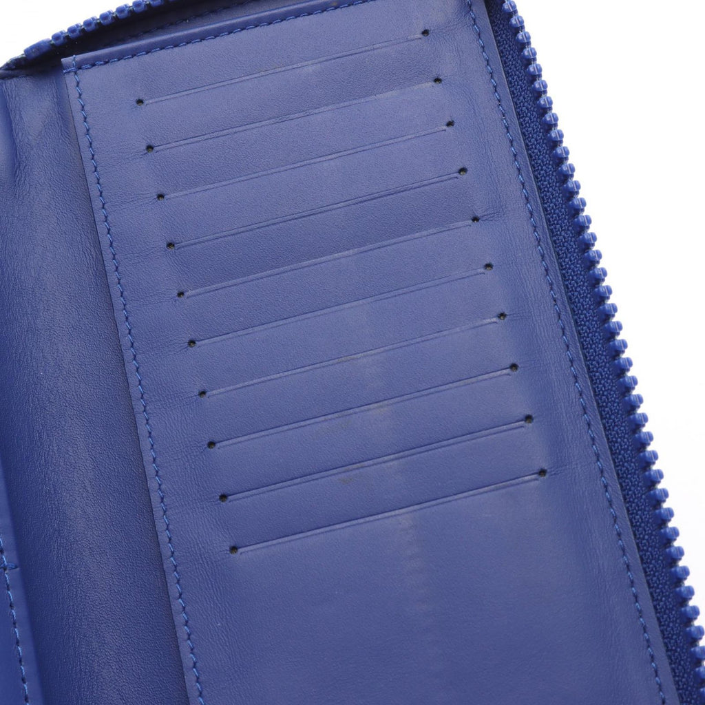 Louis Vuitton Round Long Wallet Zippy Long Vertical Matblue Neon Blue — view 6