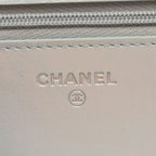 Chanel Shoulder Bag Quilted Pearl White Lambskin Chain Wallet — view 5
