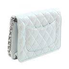 Chanel Shoulder Bag Quilted Pearl White Lambskin Chain Wallet — view 2