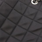 Prada Shoulder Bag Tessuto Impuntu Black Nylon Saffiano Leather Triangle Logo — view 5
