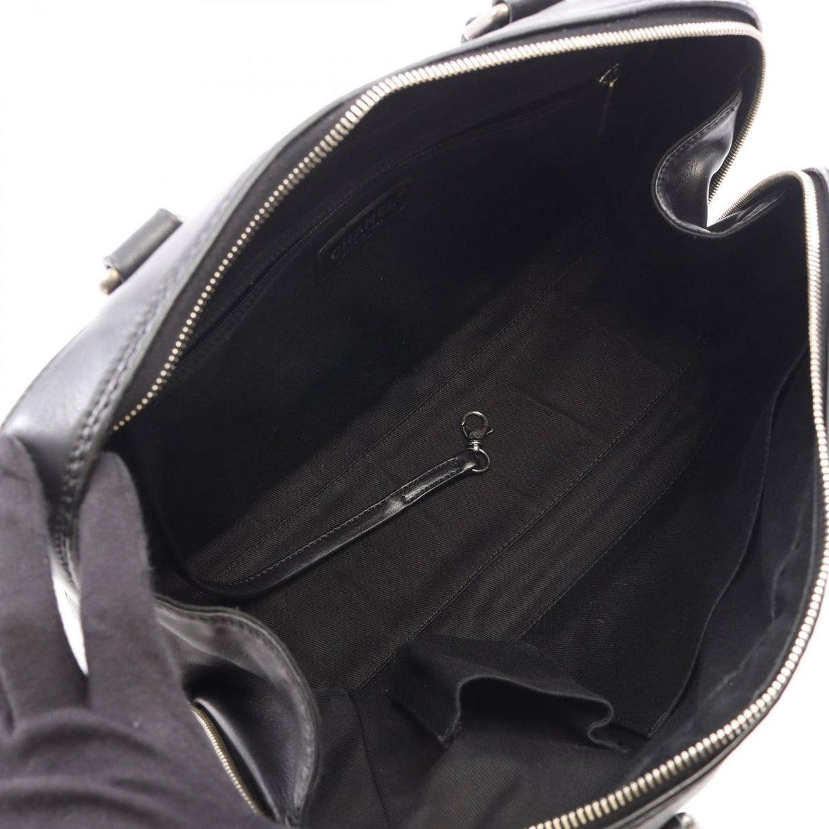 Chanel Handbag Wild Stitch Black Leather — view 3