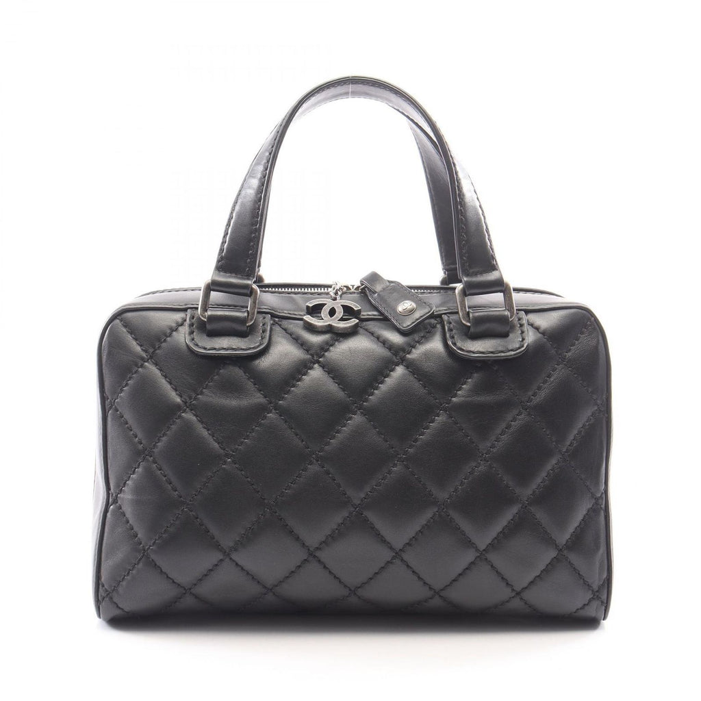 Chanel Handbag Wild Stitch Black Leather