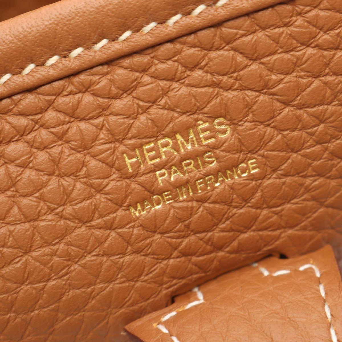 Hermes Shoulder Bag Evelyne 23 Gold Leather — view 4
