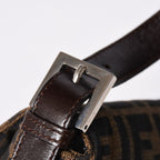 Fendi Shoulder Bag Cross Mamma Baguette Zucca Pattern Brown Silver — view 7