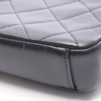 Chanel Shoulder Bag Quilted Black Leather Small Flap Chain — view 7