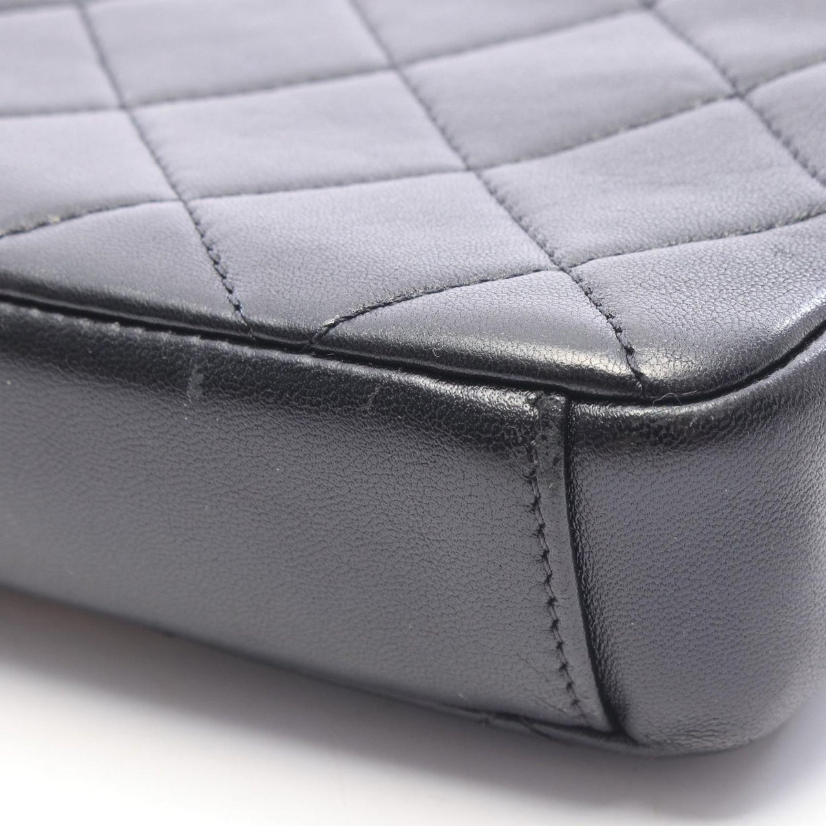 Chanel Shoulder Bag Quilted Black Leather Small Flap Chain — view 7