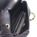 Chanel Shoulder Bag Quilted Black Leather Small Flap Chain — view 3