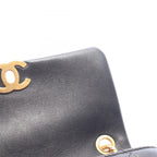 Chanel Shoulder Bag Quilted Black Leather Small Flap Chain — view 6
