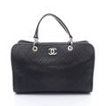 Chanel Handbag Quilted Black Caviar Leather