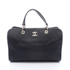 Chanel Handbag Quilted Black Caviar Leather