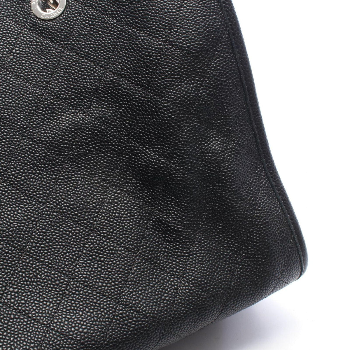 Chanel Handbag Quilted Black Caviar Leather — view 7