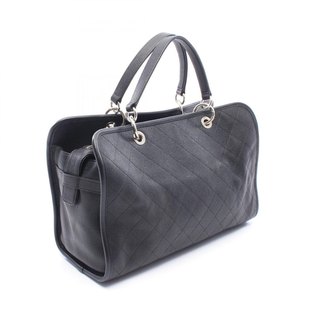 Chanel Handbag Quilted Black Caviar Leather — view 2