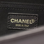 Chanel Shoulder Bag Choco Bar CC Logo Black Lambskin — view 4